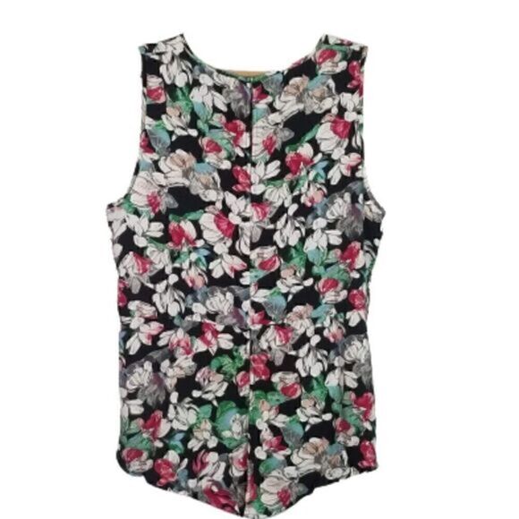 Bcbg Maxazria NWT Flowy High-Low Sleeveless Floral Top - Picture 6 of 10
